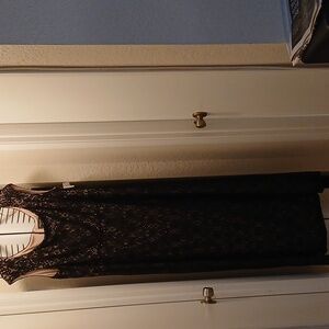 R&M Richards Black Lace Formal Gown, Size 18